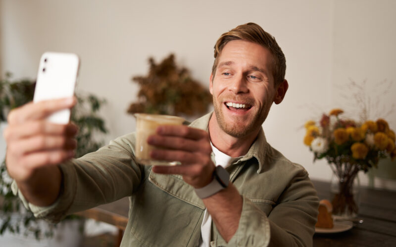 man taking a selfie