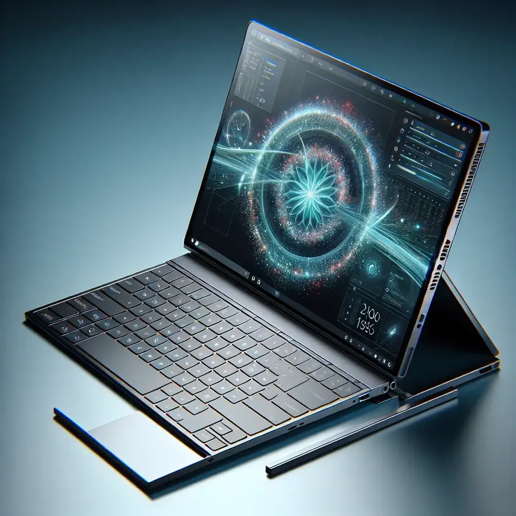 "Lenovo IdeaPad Duet 5i ChromeOS detachable laptop in vibrant colors, showcasing its sleek design and versatility for modern computing."