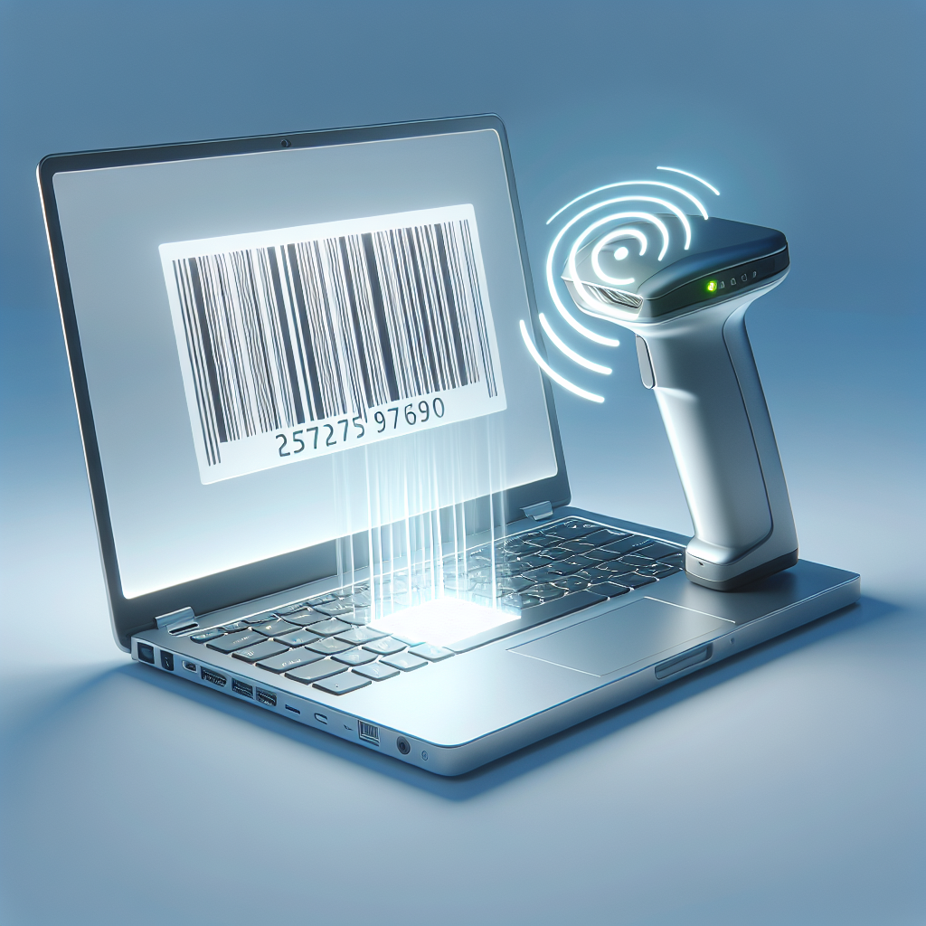 Why might a laptop have a built-in barcode or RFID scanner?