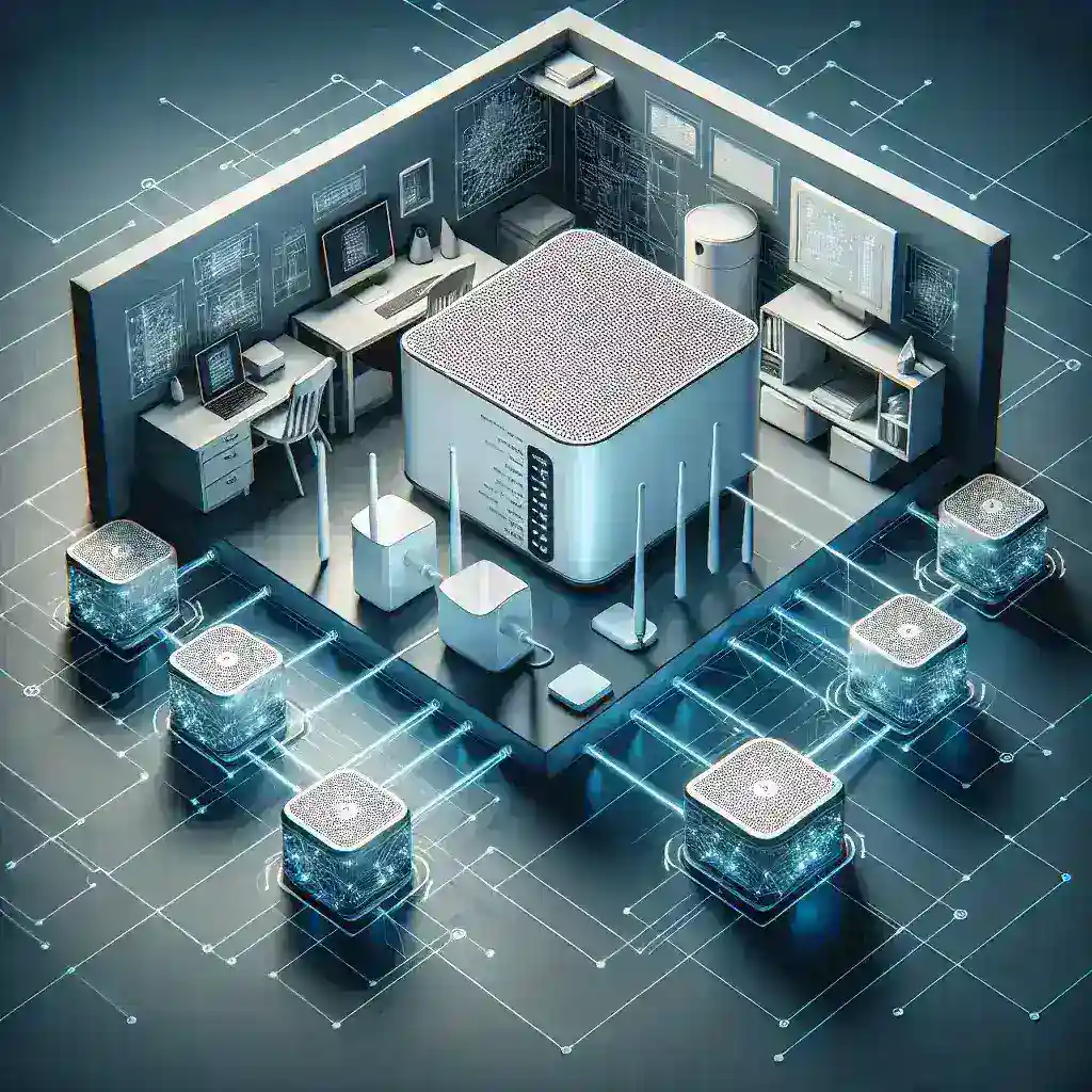 How do you set up a modem for a mesh Wi-Fi system?
