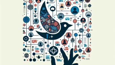 "Visual representation of sssTwitter's unique features, showcasing its user interface, trending topics, and interactive engagement tools, highlighting its impact on social media communication."
