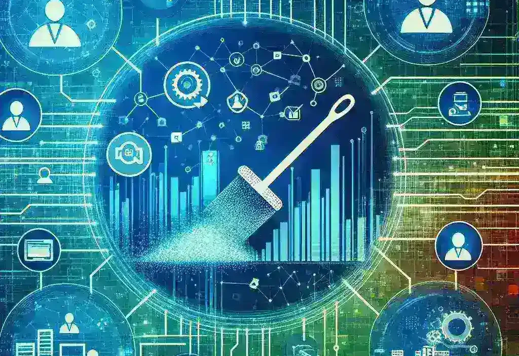 "Illustration of a developer using web scraping techniques to gather job data from various APIs for job aggregators, highlighting data collection and integration methods."