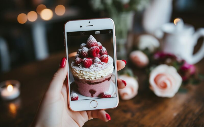 photo of raspberry cake